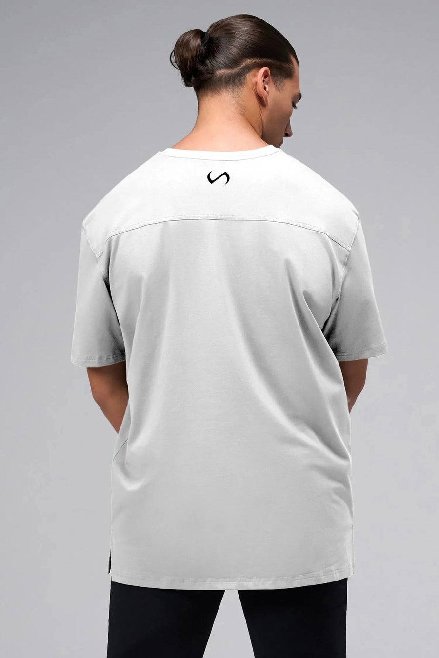 Back View Of Take Life Further Oversized Tee in White