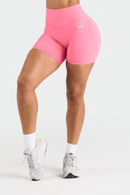 Front View of Hot Pink Tempo 6 Inch Workout Shorts