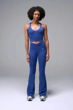Front View Of Tempo Tank Bra in Oxford, provides the support and flexibility you need to perform and look your best.
