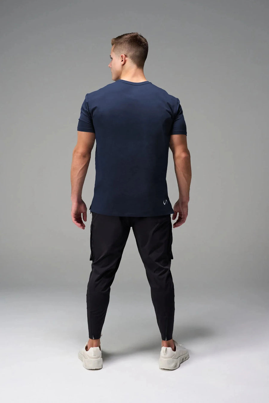 Back View Of TLF Swole Tee in Blue
