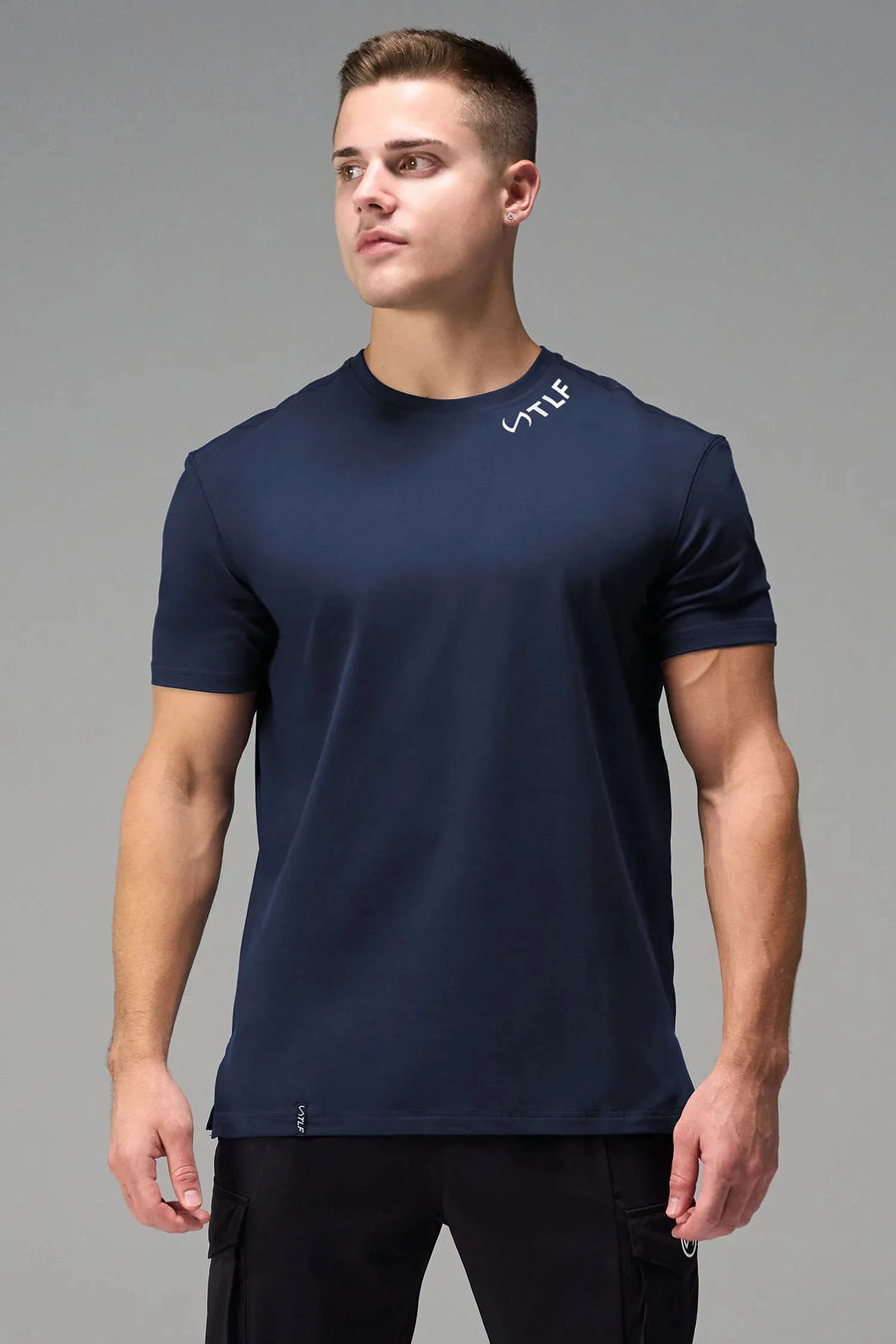 Front View Of TLF Swole Tee in Blue