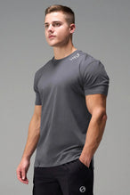 Sode View Of TLF Swole Tee in Blackened Pearl Color