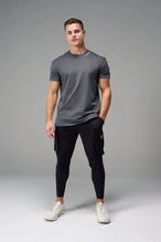 Front View Of TLF Swole Tee in Blackened Pearl Color