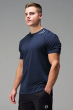 Side View Of TLF Swole Tee in Blue