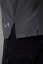 Side View Of TLF Swole Tee in Blackened Pearl Color