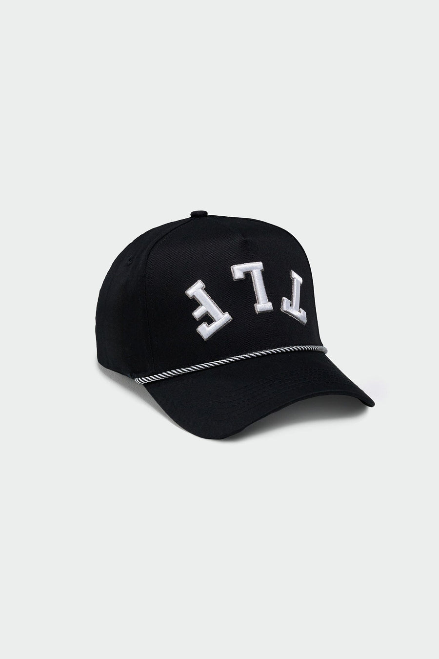 Front View Of TLF x NR Snapback Flipped Rope Hat
