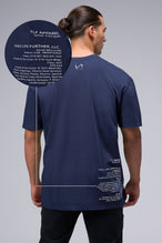 Back View Of Blue Stonewash TLF TM Dura Cotton Oversized Tee