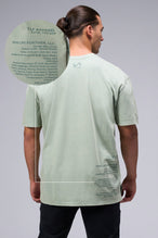 Back View Of Green Stonewash TLF TM Dura Cotton Oversized Tee
