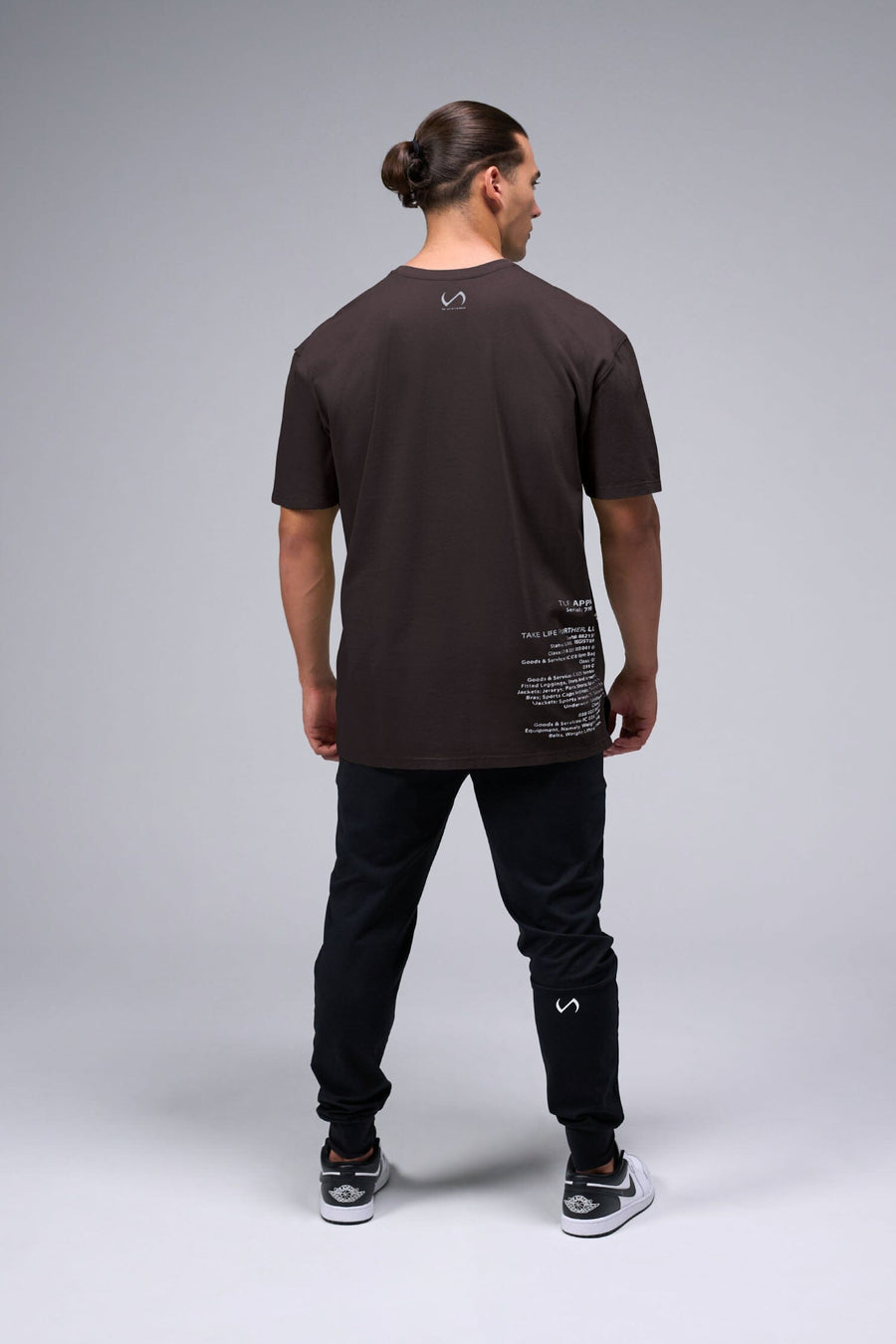 Back View Of Black Stonewash TLF TM Dura Cotton Oversized Tee