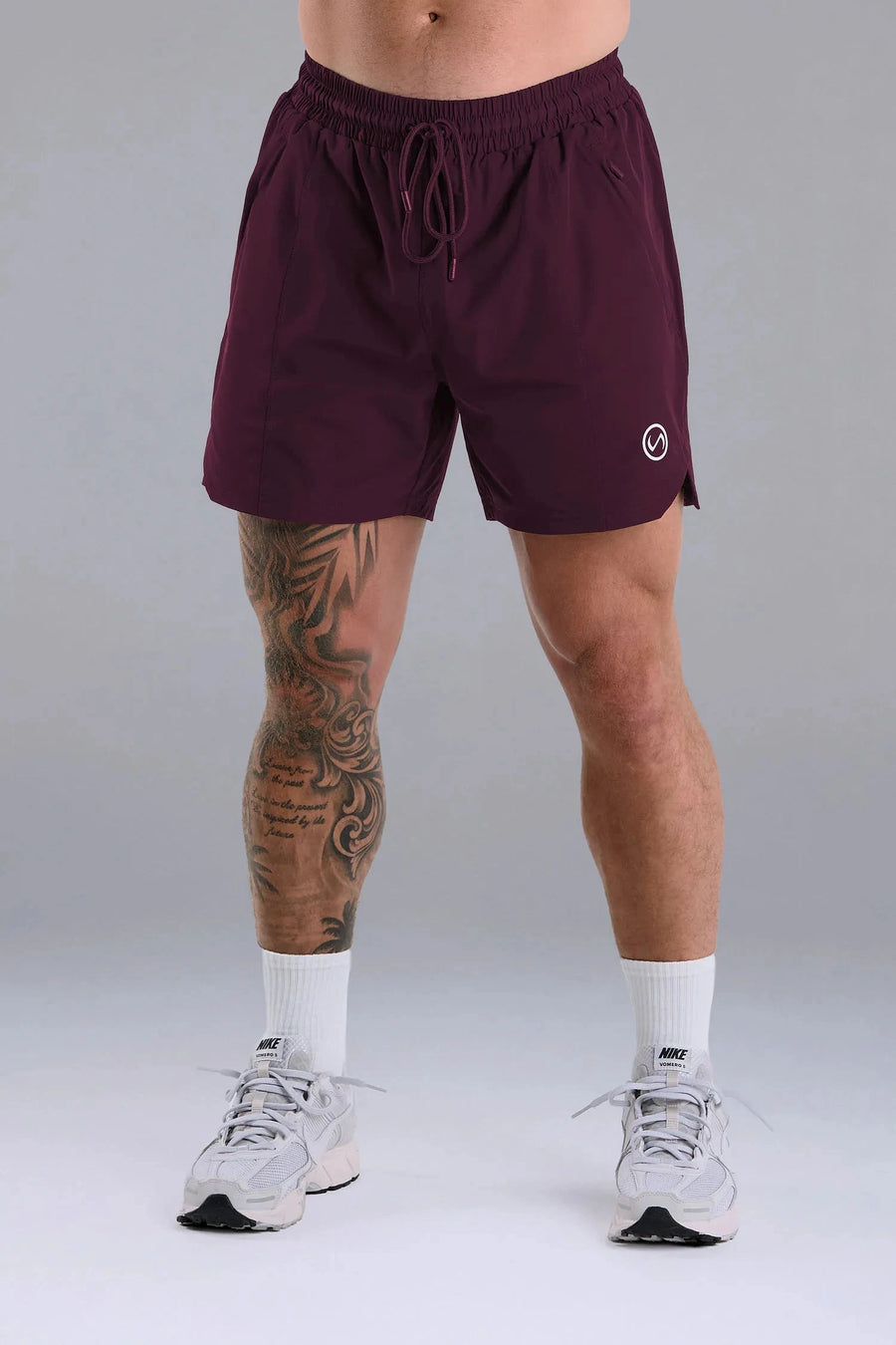 Front View of Maroon  Train Element 5 Inch Short