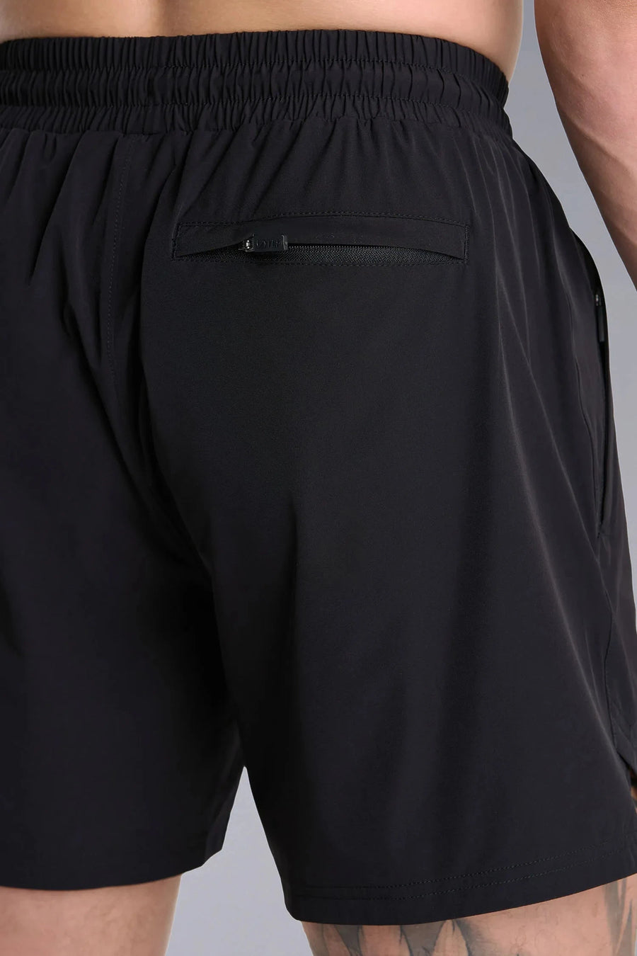 Back View of Black  Train Element 5 Inch Short