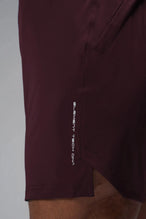 Back View of Maroon  Train Element 7 Inch Short