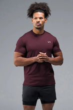 Front View of Maroon TLF Infi-Dry Swole Tee, crafted with our custom swole fit and utilizing our infi-dry fabric technology 