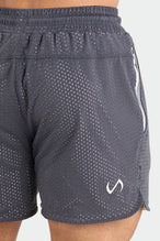 Back View of Charcoal Train Like a Freak 5 Inch Mesh Shorts
