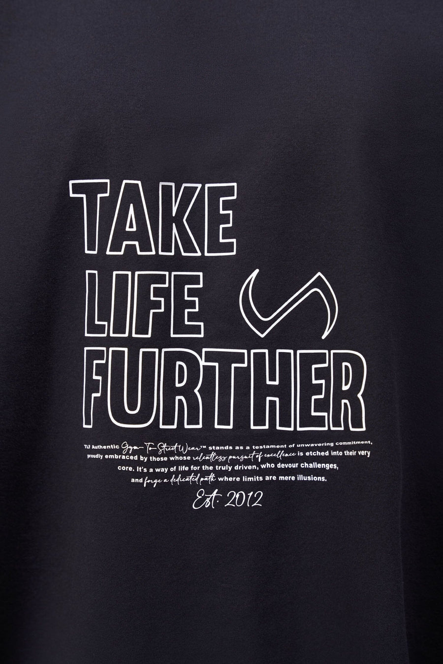 Zoomed Front View Unisex Cotton Luxe Oversized Long Sleeve in Black