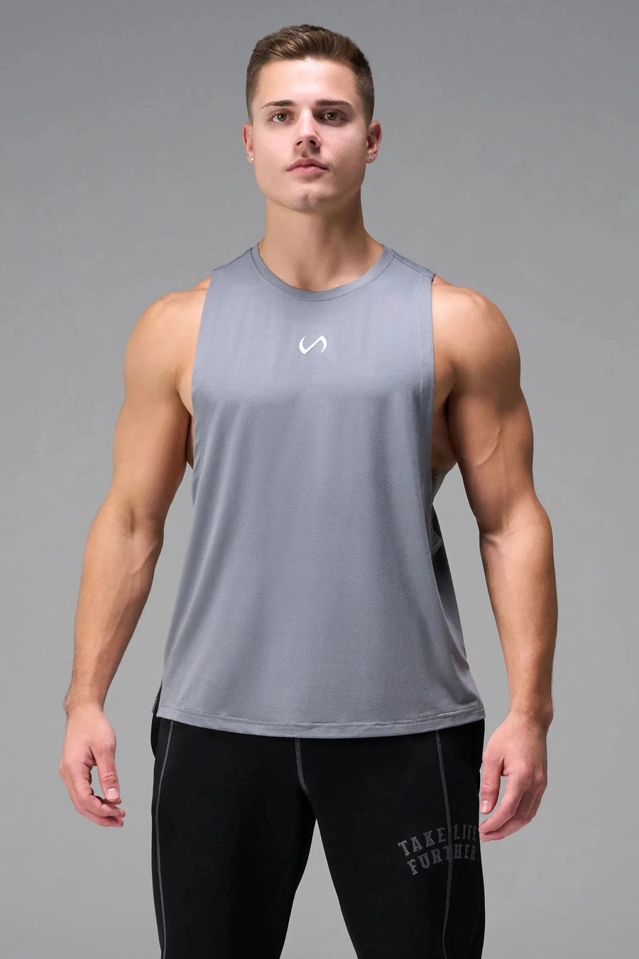 Front View of Gray Vital Air-Flex Drop Arm Tank