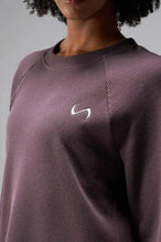 Front View of Brown the TLF Waffle Tech Crew Neck featuring a raglan sleeve in our premium waffle knit fabric