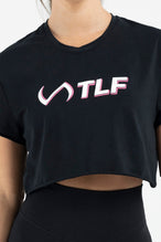 3-D Gym Crop Tee - Best Workout Crop Tops - Black White - 4