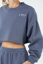 TLF Chill Fleece Oversized Crop Sweatshirt - Womens Oversized Sweatshirt – Gray - 3