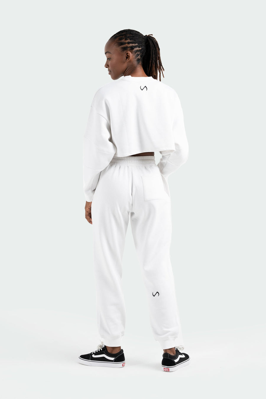 TLF Chill Fleece Oversized Crop Sweatshirt - Oversized White Sweatshirt - White - 5