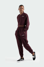 TLF Chill Fleece Oversized Crop Sweatshirt: Workout Sweatshirt Womens – Red – Maroon - Cherry - 3