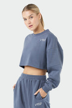 TLF Chill Fleece Oversized Crop Sweatshirt - Womens Oversized Sweatshirt – Gray - 4