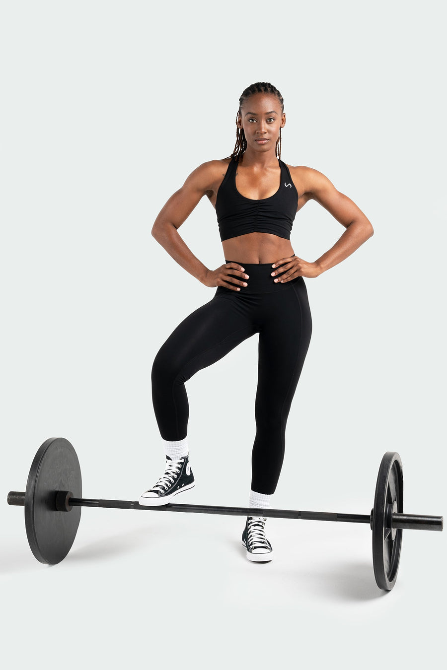 TLF Contour Halter Sports Bra - Halter Top Sports Bra - Black - 6