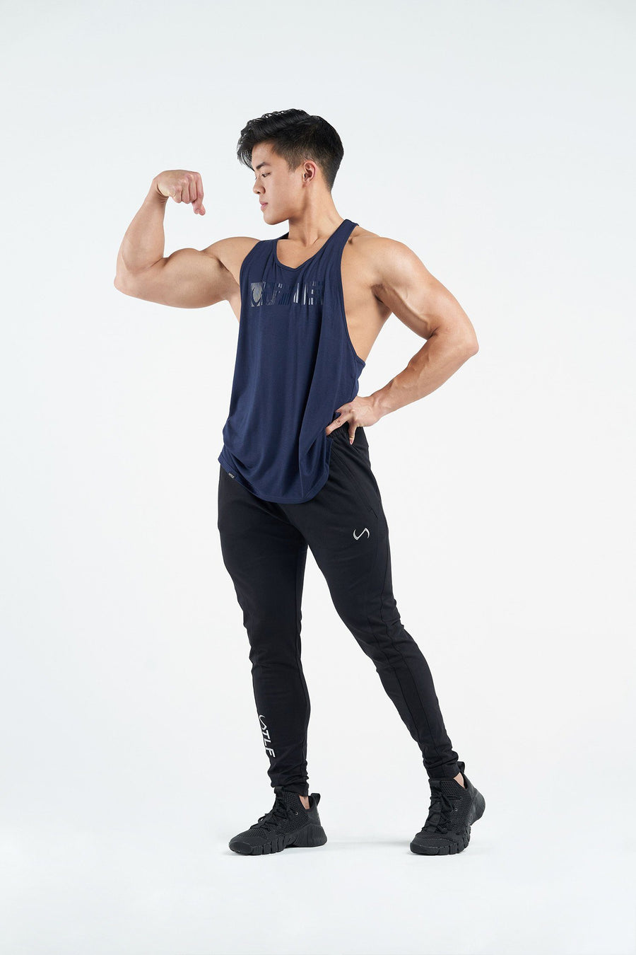 TLF Elevate Bamboo Stringer Tank Top - Bodybuilding Stringer Tank Tops – Navy - 5