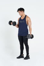 TLF Elevate Bamboo Stringer Tank Top - Bodybuilding Stringer Tank Tops – Navy - 4