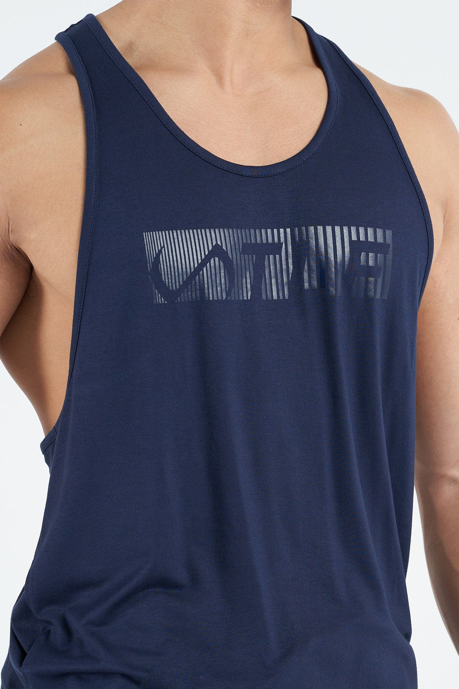 TLF Elevate Bamboo Stringer Tank Top - Bodybuilding Stringer Tank Tops – Navy - 6