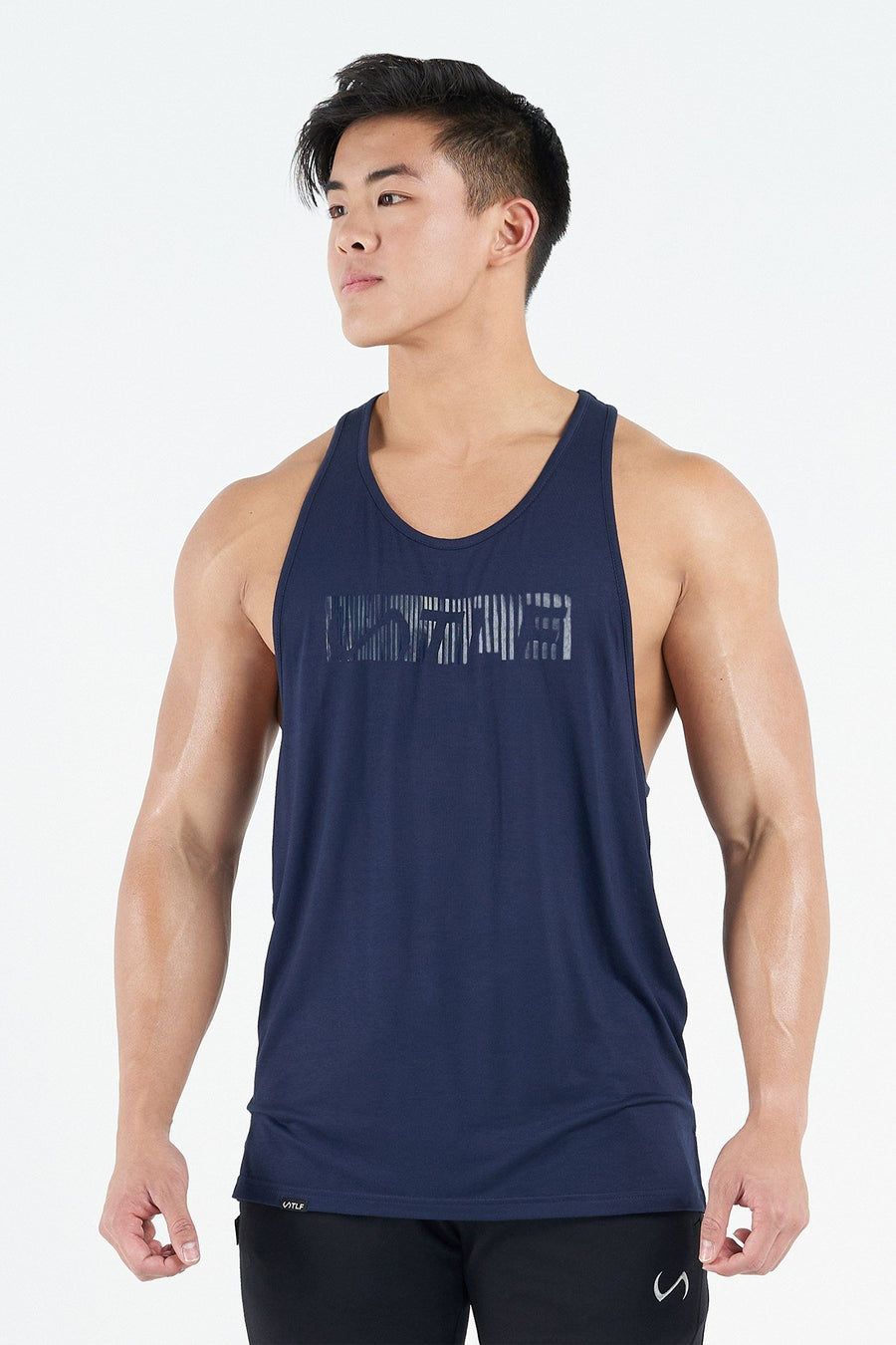 TLF Elevate Bamboo Stringer Tank Top - Bodybuilding Stringer Tank Tops – Navy -1