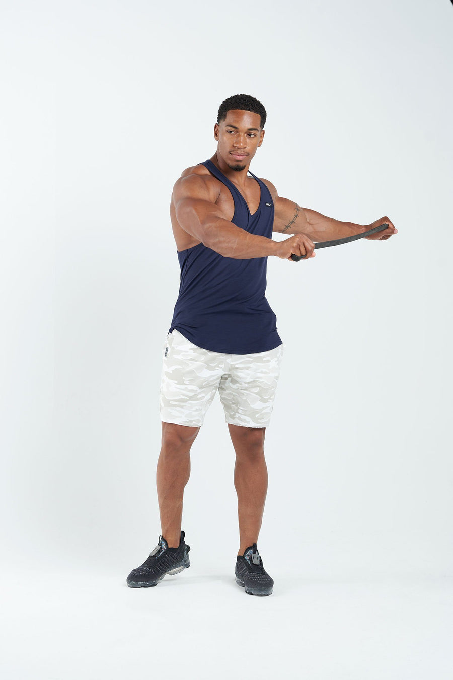 TLF Flex Stringer Bamboo Tank Top - Men Stringer Tank Top - Blue - 6