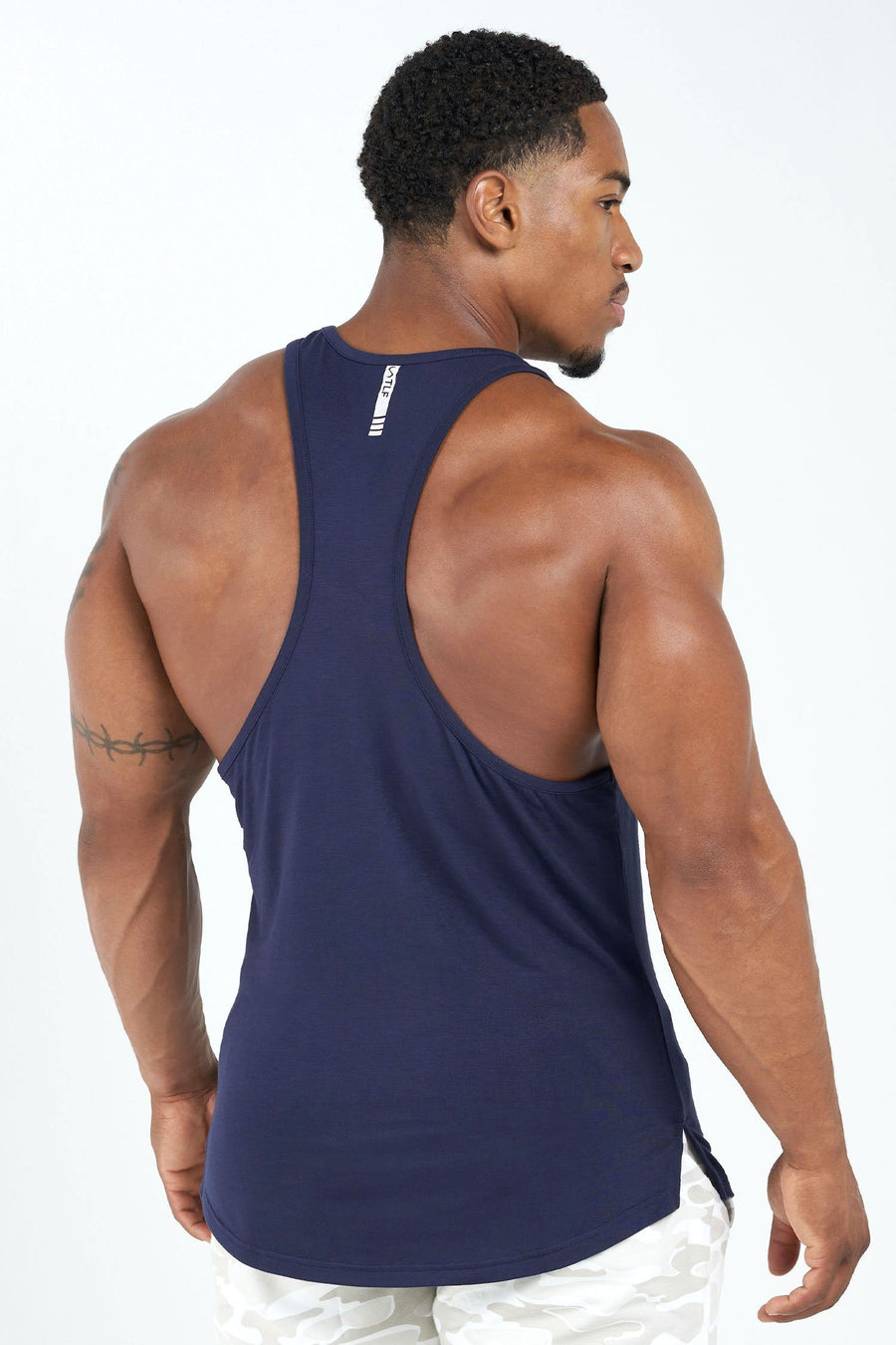 TLF Flex Stringer Bamboo Tank Top - Men Stringer Tank Top - Blue - 2