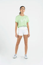 TLF Lift Oversized Gym Crop Tee - Women’s Workout Crop Tops – Neon-Lime-White - 4