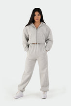 TLF Reset – Fleece Cropped Zip-up Hoodie -  Gray - 6