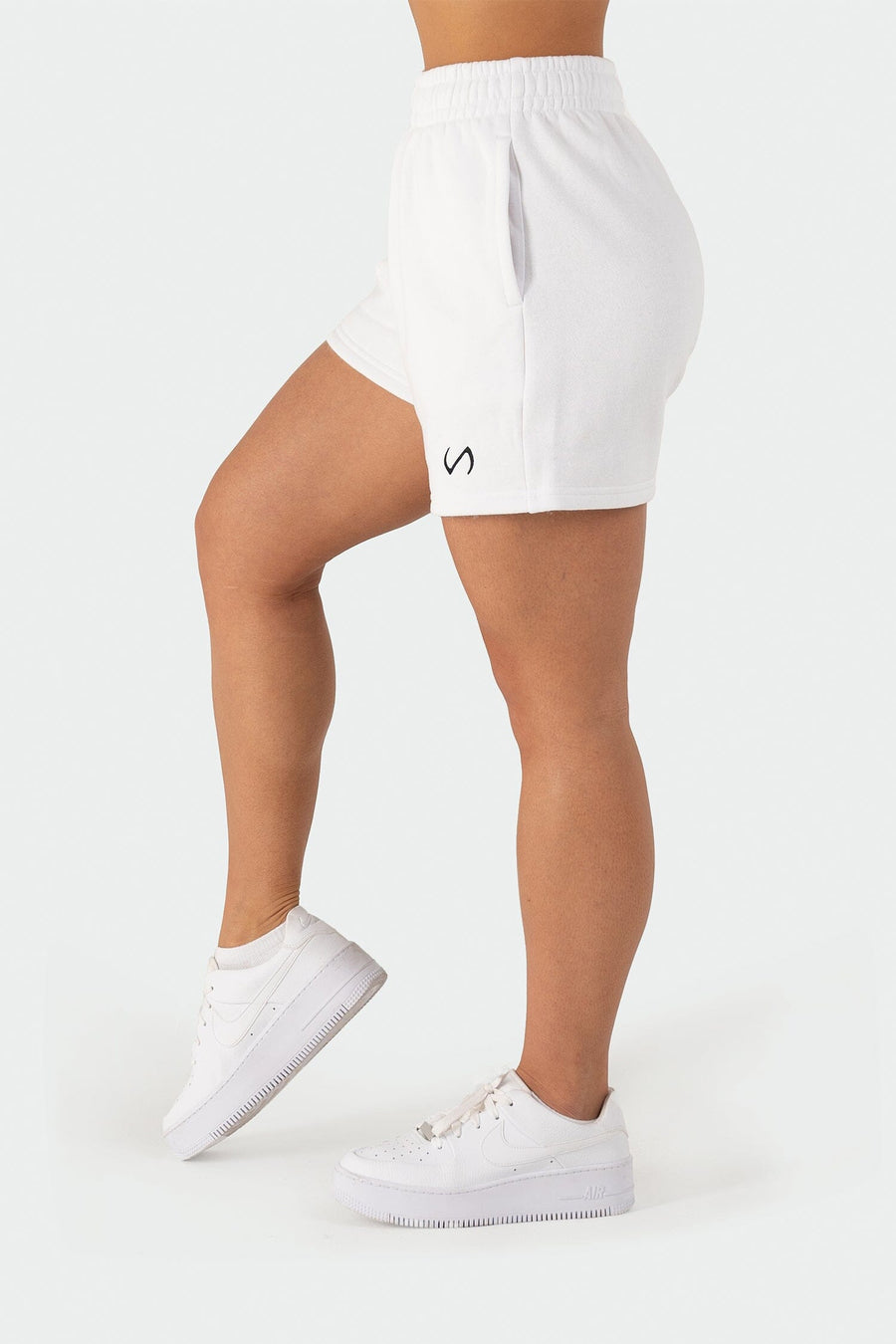 TLF Reset – Fleece Oversized Shorts - WHITE - 4