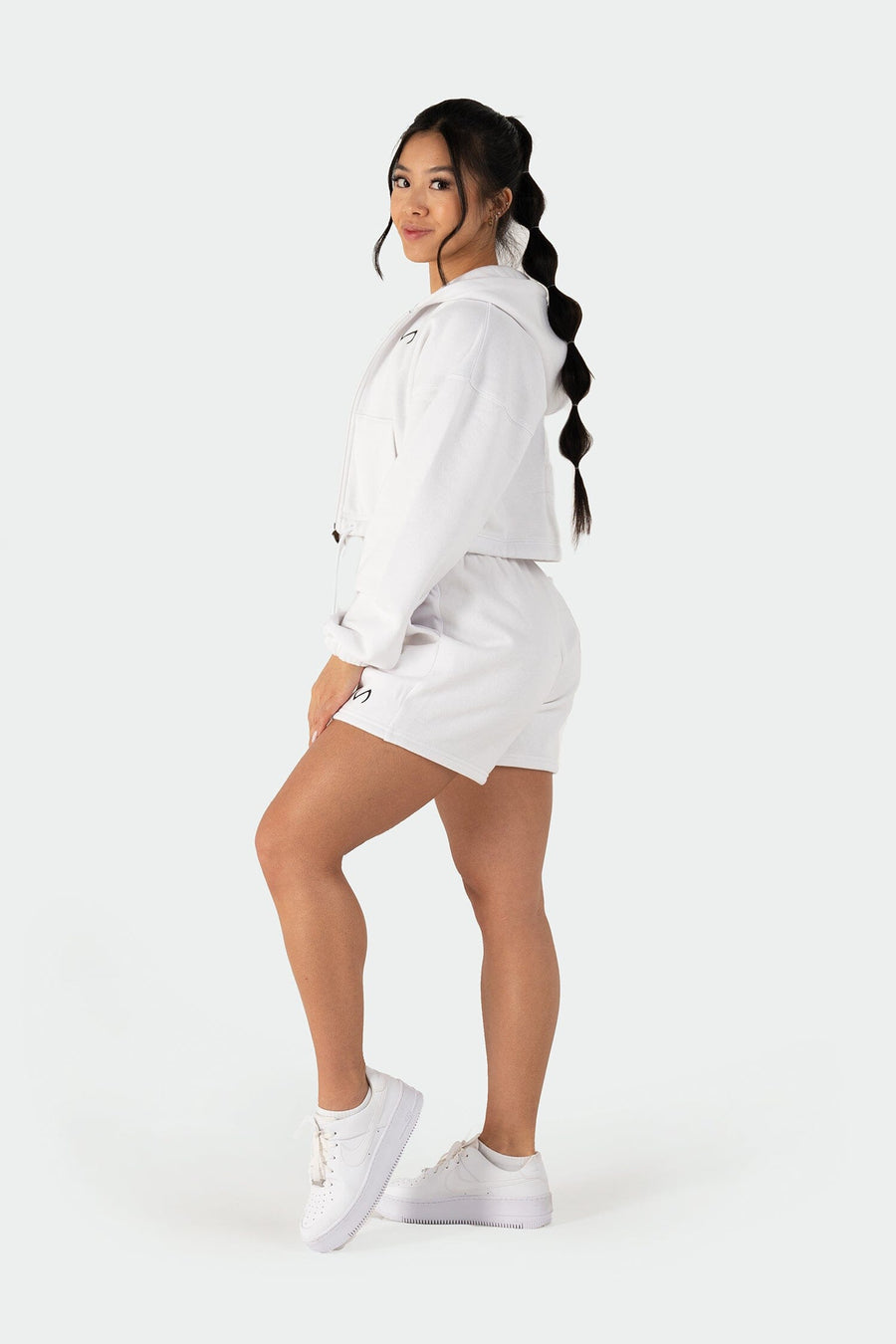 TLF Reset – Fleece Oversized Shorts - WHITE - 6
