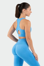 TLF Sculpt Seamless Racerback Sports Bra - Blue - 4