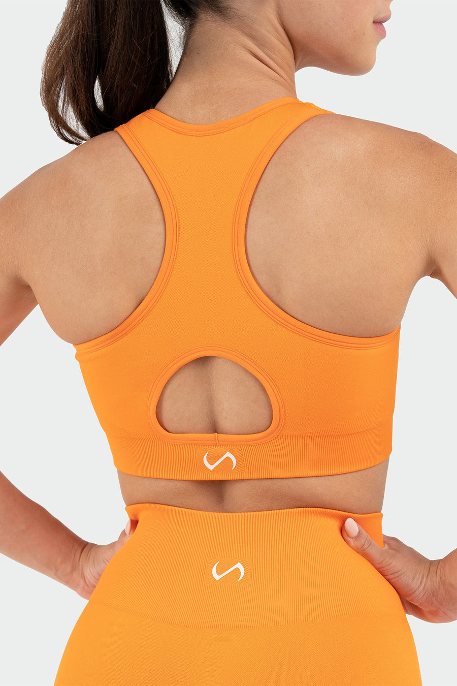 TLF Sculpt Seamless Racerback Sports Bra - Orange - 2