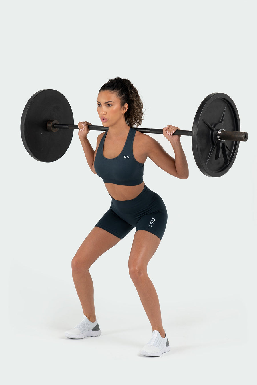 TLF Sculpt Seamless Scrunch Butt Shorts - Blue – Black – Gray  - 6