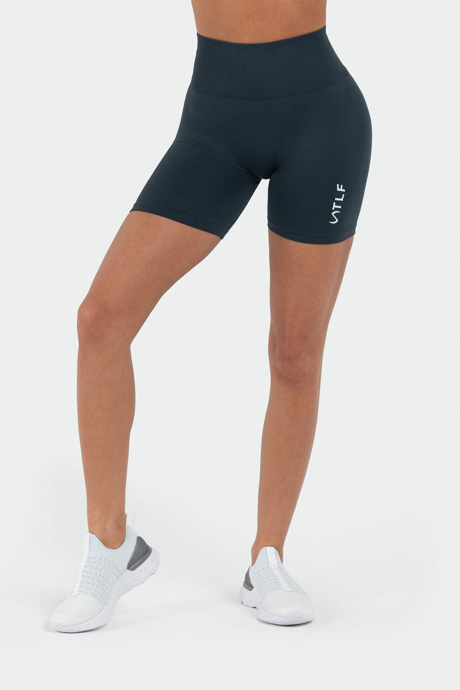 TLF Sculpt Seamless Scrunch Butt Shorts - Blue – Black – Gray  - 1