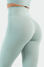 Back Image of Tempo High Waisted Workout Leggings Sage Green