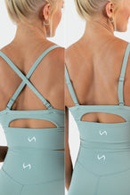 Back Image of Tempo Multi-Back Strap Sports Bra Sage Green