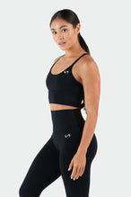 Front Model Image of Tempo Multi-Back Strap Sports Bra Black