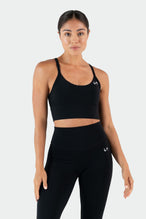 Full Model Image of Tempo Multi-Back Strap Sports Bra Black